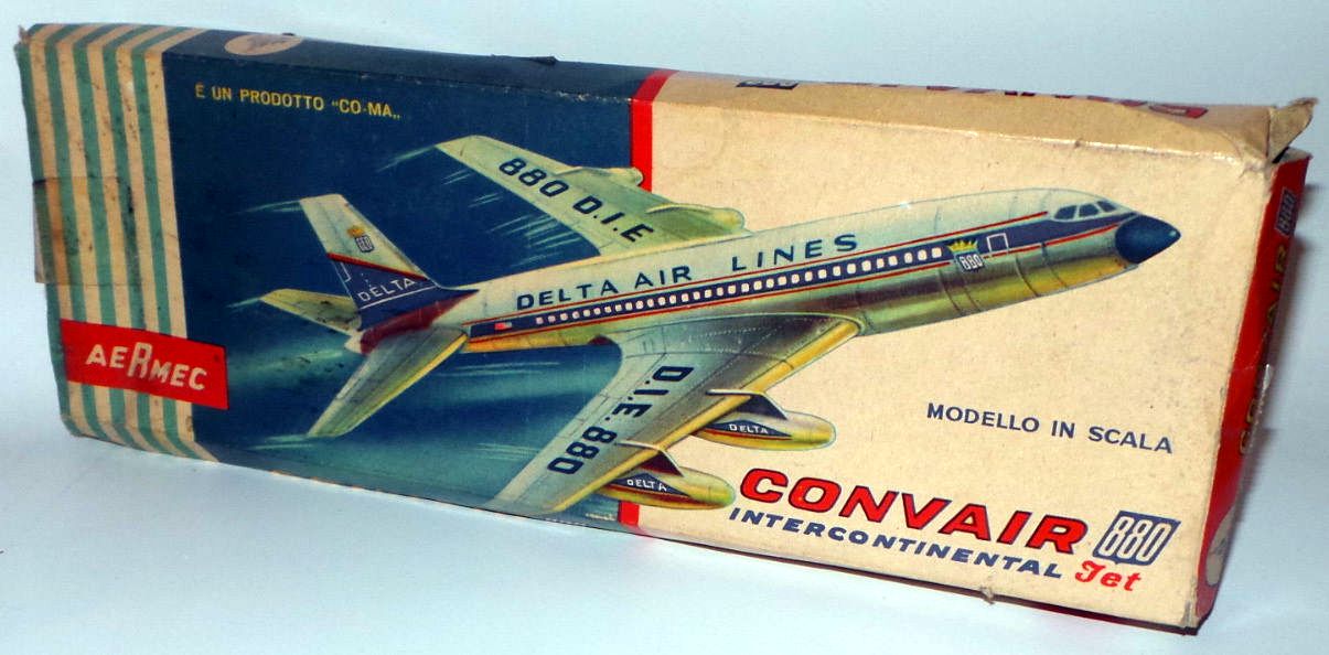 CO-MA Aermec plastic kit Convair 880 intercontinental Jet Made In Italy in Scala 